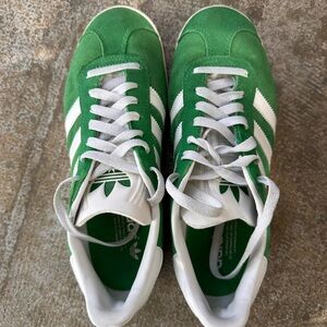 Adidas Green and White Gazelle